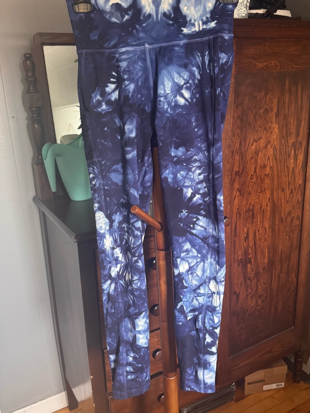 💙 Adidas Blue Tie-Dye High Rise Leggings — Size Small